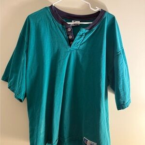Vintage Russell Athletic Cotton Teal Shirt